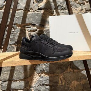 Common Project New Track Black Mesh Nubuck Sneakers